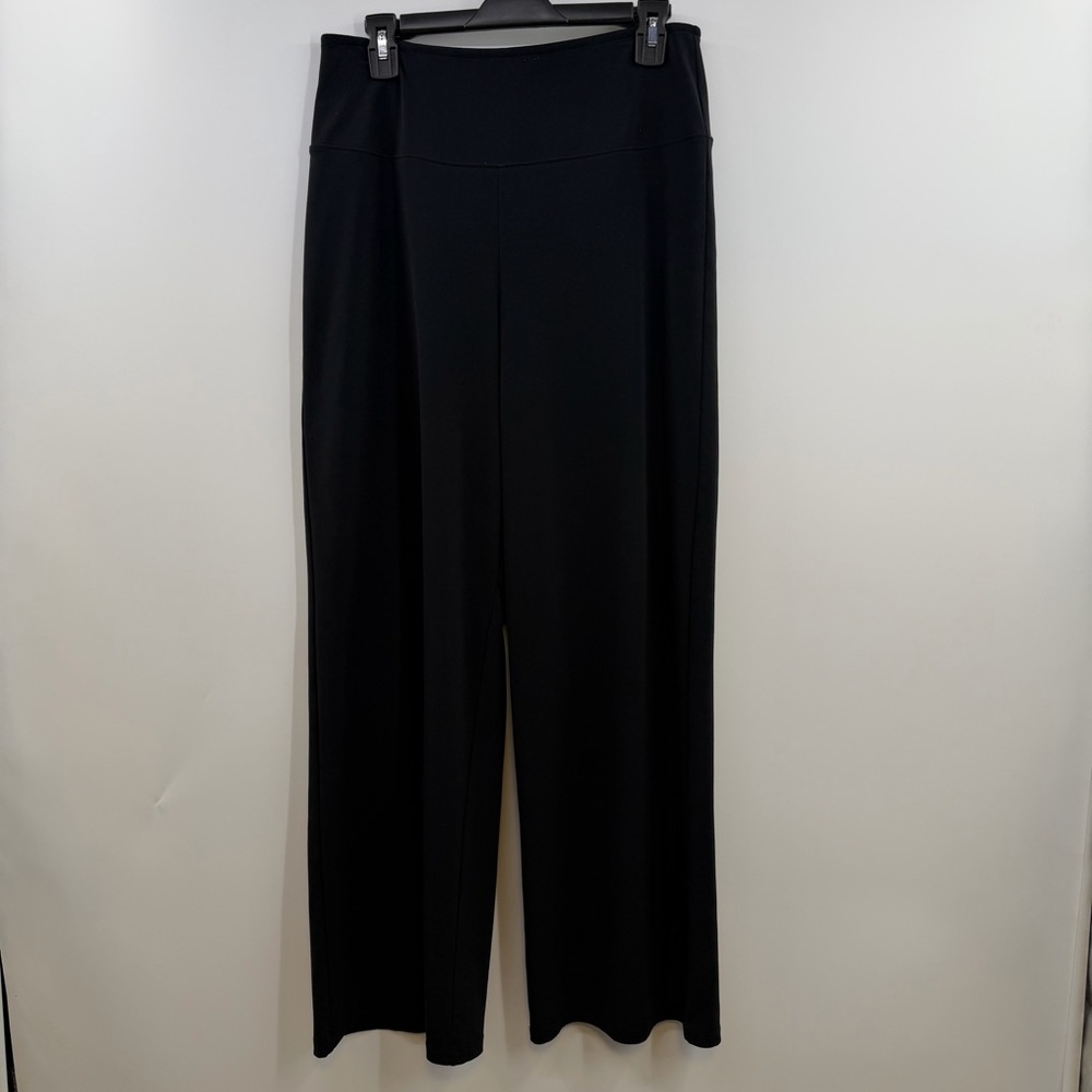 Spanx Go With The Flow Wide Leg Pants Black Pull On Stretch Women’s M
